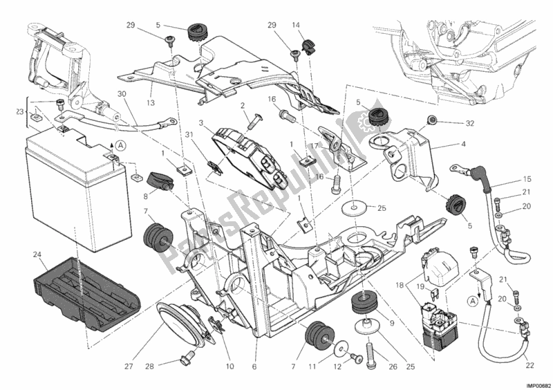 Wszystkie części do Uchwyt Baterii Ducati Diavel Carbon USA 1200 2013